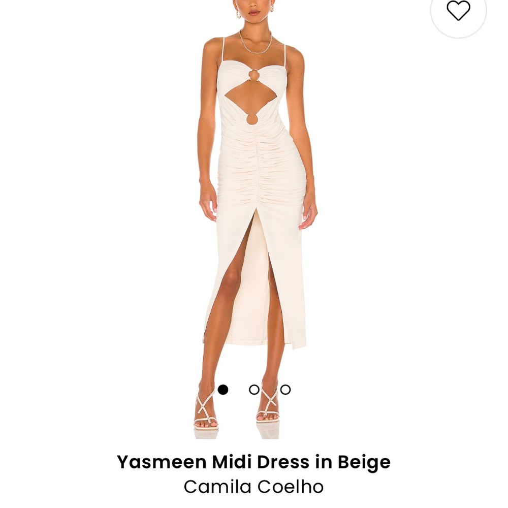 Camila Coelho Yasmeen Midi Dress in Beige Revolve